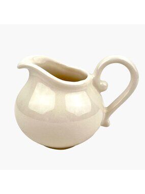 Vintage Williams Sonoma Manosque Cream Gravy Pitcher White Ceramic 4" Tall